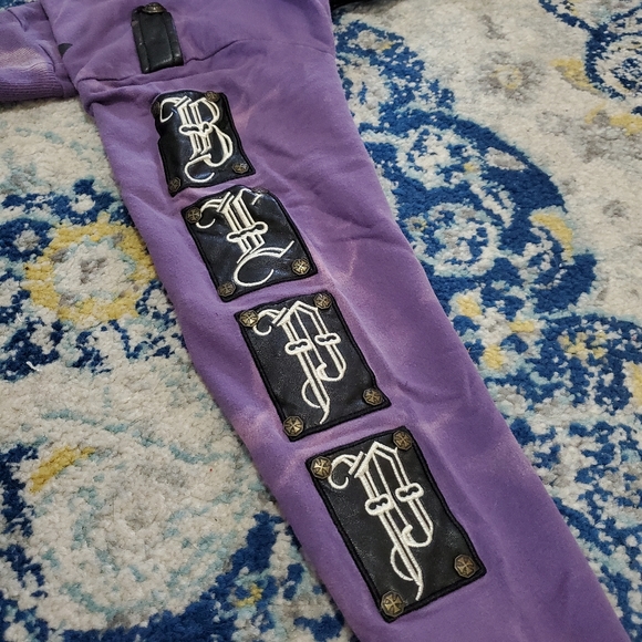 Blac Label Pink Tie Dye Zip Sweatshirt Patches XS - Picture 6 of 7